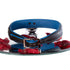 SiaLinda: Halsband echtes Elch Leder mit Strass blau schwarz, gr. O-Ring, 20mm breit - SiaLinda.com